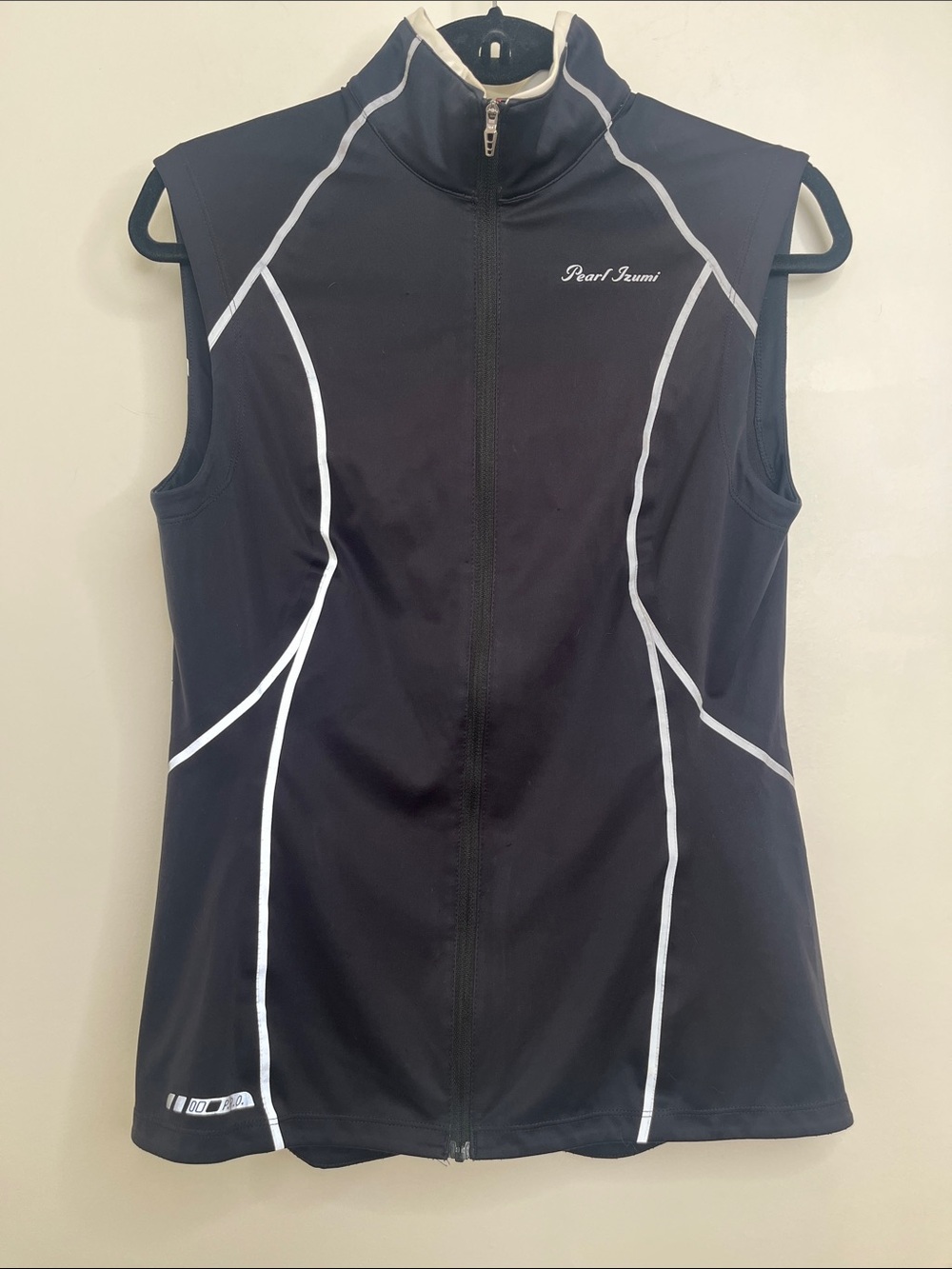 Pearl Izumi P.R.O Cycling Vest Womens Size Large Black Full Zip Mock Neck